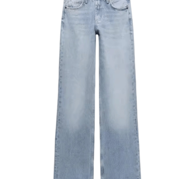 Women's Mid Waist Wide Leg Jeans - Retro Straight Leg Floor Length Denim, Six Colours, XS-L - Amora