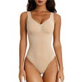 Women's Waist Cinching Body Shaper - Seamless Strapless Shaping Bodysuit, Black, Nude or Brown, S-3XL - Amora