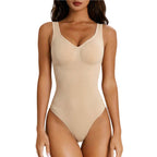 Women's Waist Cinching Body Shaper - Seamless Strapless Shaping Bodysuit, Black, Nude or Brown, S-3XL - Amora