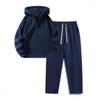 Half Zip Hoodie and Sweatpants Set - Women's Two Piece Tracksuit, Eight Colours, S-3XL - Amora