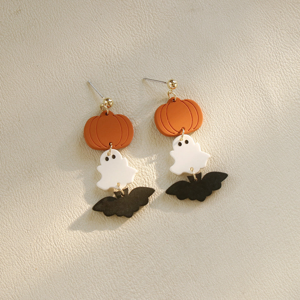 Double-Sided Wood and Acrylic Earrings - Western Geometric Drop Earrings, Six Designs - Amora