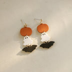 Double-Sided Wood and Acrylic Earrings - Western Geometric Drop Earrings, Six Designs - Amora