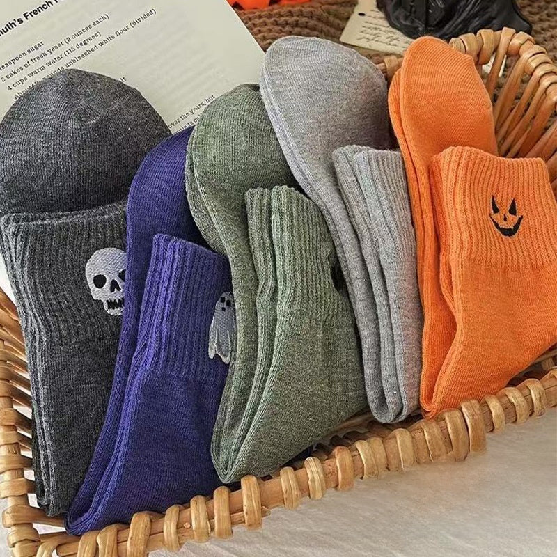 Thick Cotton Mid-Calf Socks - Warm Anti-Slip Winter Socks, Five Colours, One Size 33-44 - Amora