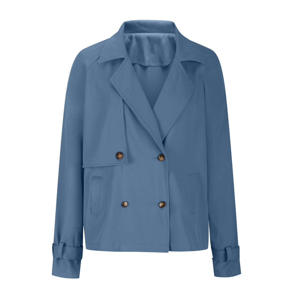 Women's Autumn Suit Set - Blazer and Trousers, Khaki, Grey, Burgundy, Black or Blue, S-2XL - Amora