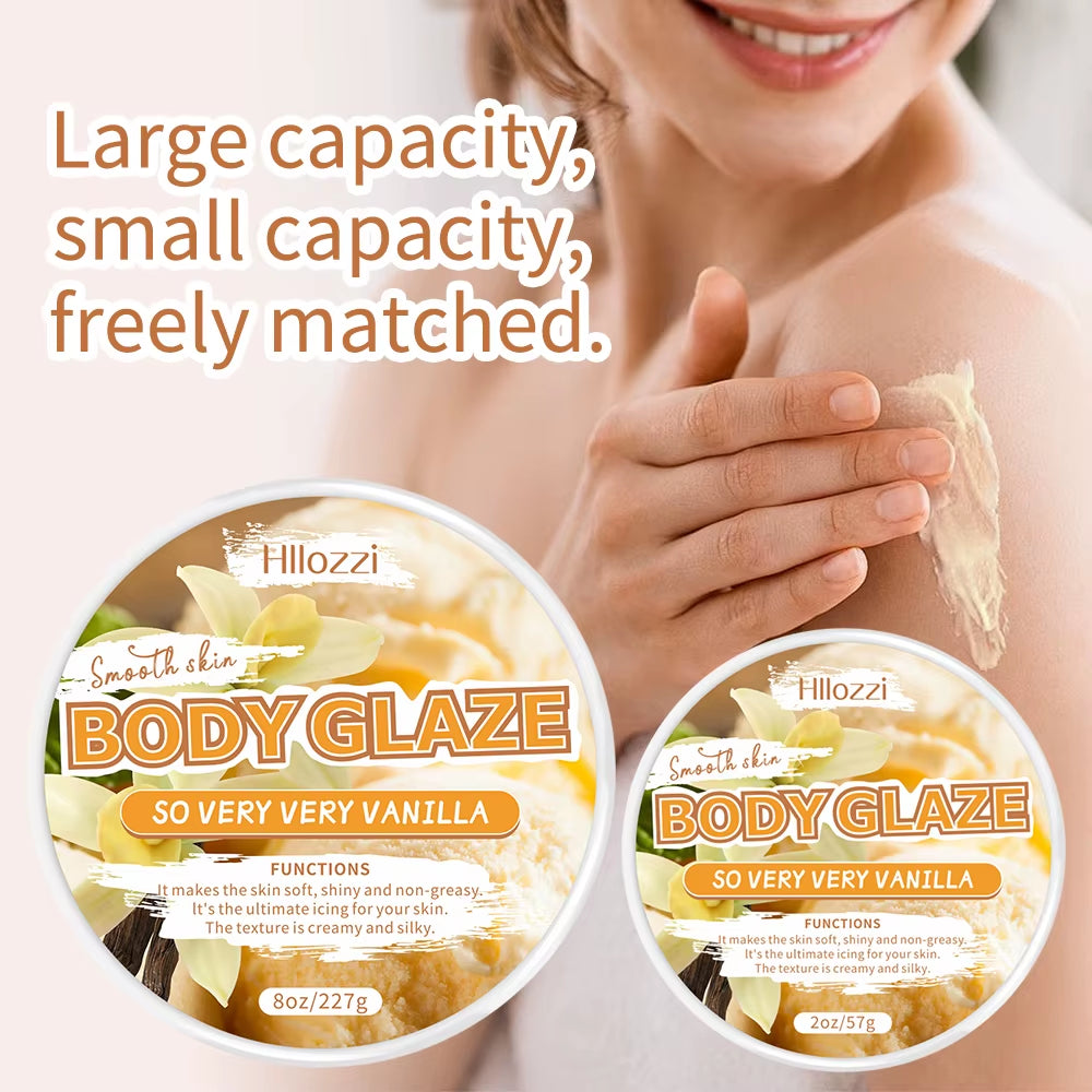 2Oz/8Oz Vanilla Body Glaze Nourishing Moisturizing Skin Care Body Butter Refreshing Non-Greasy Body Oil Moisturizing Skin