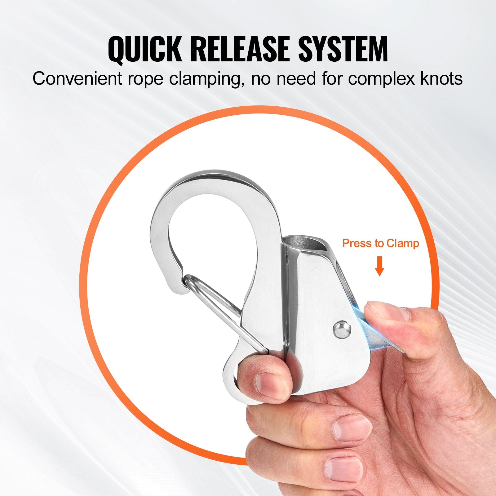 Boat Anchor Hook, 304 Stainless Steel Slide Anchor, Knotless Anchor System with Quick Release, Boat Anchor Hook Clips For