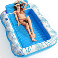 Inflatable Maple Leaf Floating Bed Swimming Ring Backrest Float Raft