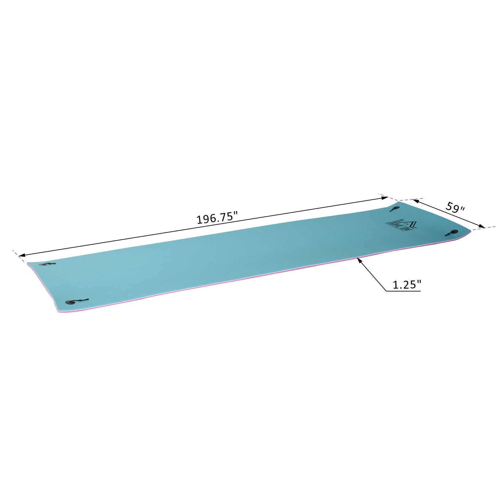 17 X 5 Floating Water Mat, 3-Layer Swimming Pool Float Ultimate Super-Sized Portable Foam Raft, Thick and Durable Water Activities Mat for Lake, Oceans