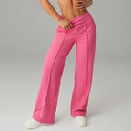 Women's High Waisted Wide Leg Sports Trousers - Breathable Training Pants, Eleven Colours, S-XL - Amora