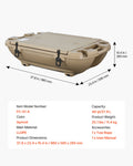 Floating Cooler, 40 QT Floating Ice Chest with Dry Storage & Tow Rope, Premium LLDPE Amphibious Drink Cooler for Water & Land, Cruise Smoothly Stable on Lake, River, Pool, Beach, Kayak, Apricot