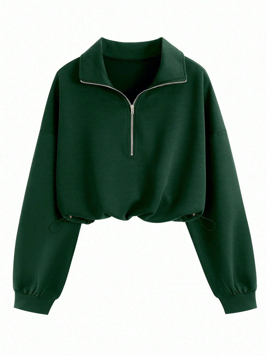 Women's Half Zip Jacket - Cropped Waist-Shaping Casual Jacket, Six Colours, S-XXL - Amora