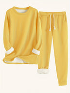 Women's Fleece-Lined Base Layer Top - Thick Slim Fit Thermal Long Sleeve Shirt, Thirteen Colours, S-2XL - Amora