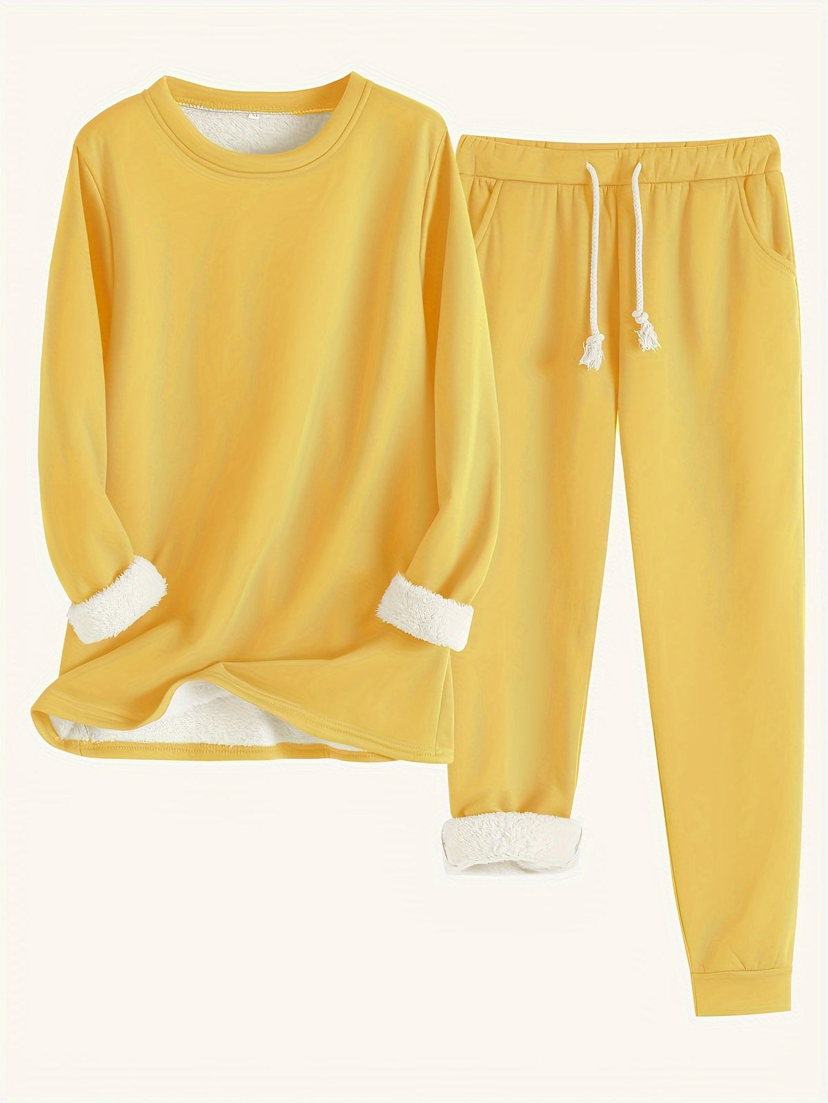 Women's Fleece-Lined Base Layer Top - Thick Slim Fit Thermal Long Sleeve Shirt, Thirteen Colours, S-2XL - Amora