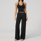 Women's Yoga Tank and Pilates Leggings - Sold as a Set or Separately, Polka Dot or Stripe, S-XL - Amora