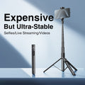 67 Inch Selfie Stick Tripod with Remote, Auto Open Phone Tripod Stand, 360 Rotatable Extendable for All Cell Phones Magnetic Option, for Travel, Live Stream, Video Recording
