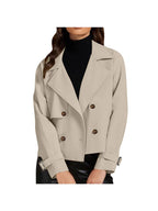 Women's Autumn Suit Set - Blazer and Trousers, Khaki, Grey, Burgundy, Black or Blue, S-2XL - Amora
