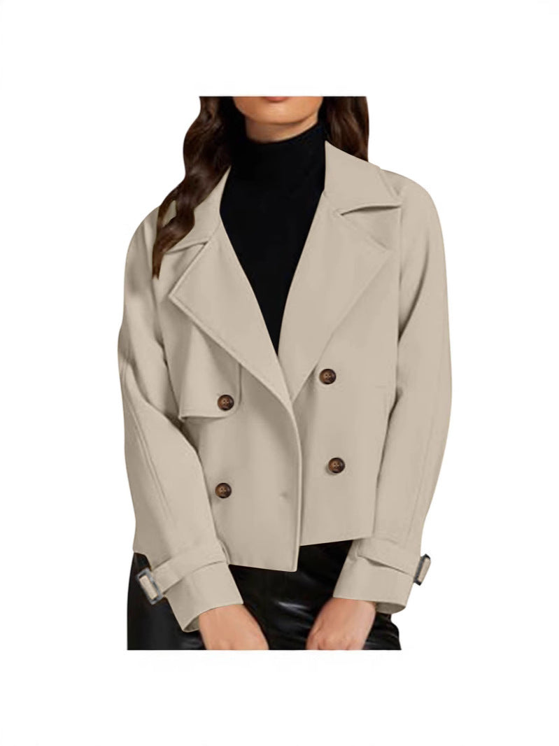 Women's Autumn Suit Set - Blazer and Trousers, Khaki, Grey, Burgundy, Black or Blue, S-2XL - Amora
