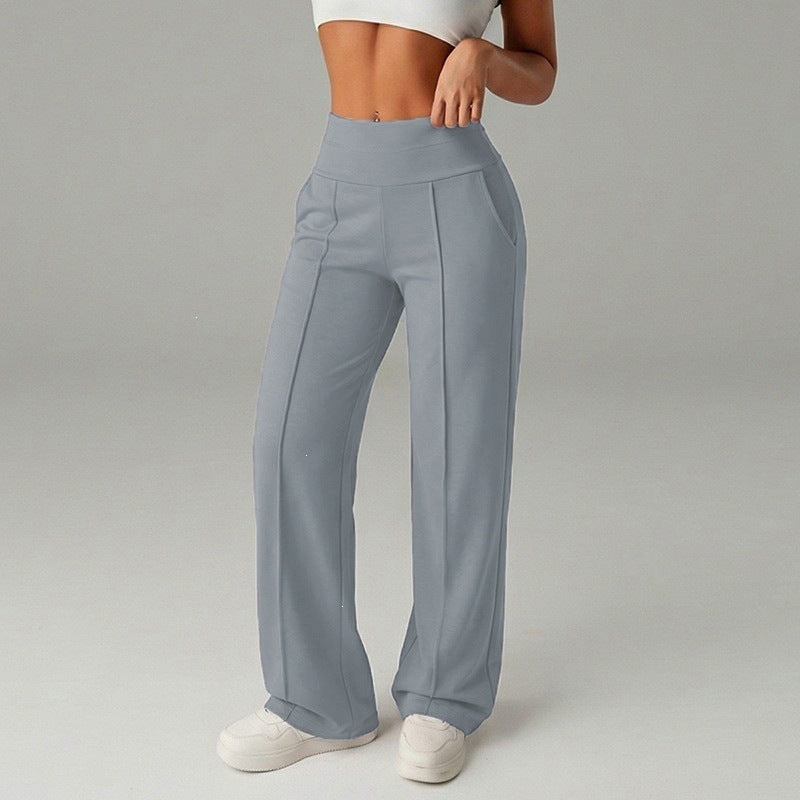 Women's High Waisted Wide Leg Trousers - Pleated Stretch Pants, Eleven Colours, S-3XL - Amora