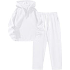 Half Zip Hoodie and Sweatpants Set - Women's Two Piece Tracksuit, Eight Colours, S-3XL - Amora