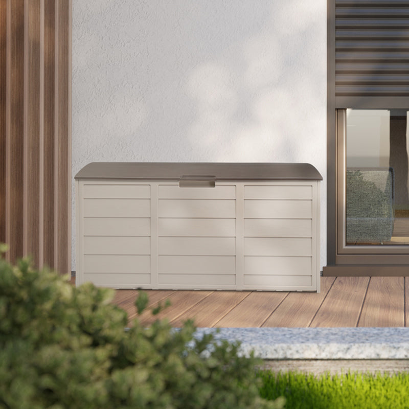 75Gal 130Lb Brown Plastic Patio Storage Box