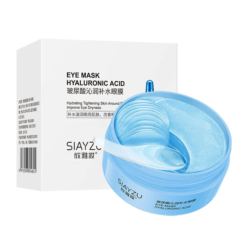 60Pcs Hyaluronic Acid Crystal Collagen Eye Mask anti Dark Circles Remove Eye Bags Moisturizing Firming Eye Patches Skin Care