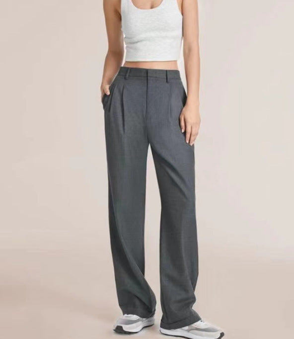 Women's High Waisted Wide Leg Trousers - Belted Pants with Real Back Pockets, Eight Styles, XS-5XL - Amora