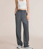 Women's High Waisted Wide Leg Trousers - Belted Pants with Real Back Pockets, Eight Styles, XS-5XL - Amora