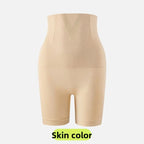 Women's High Waisted Shaping Leggings - Seamless Tummy Control Safety Pants, Black, Nude or Mint, XXS-5XL - Amora