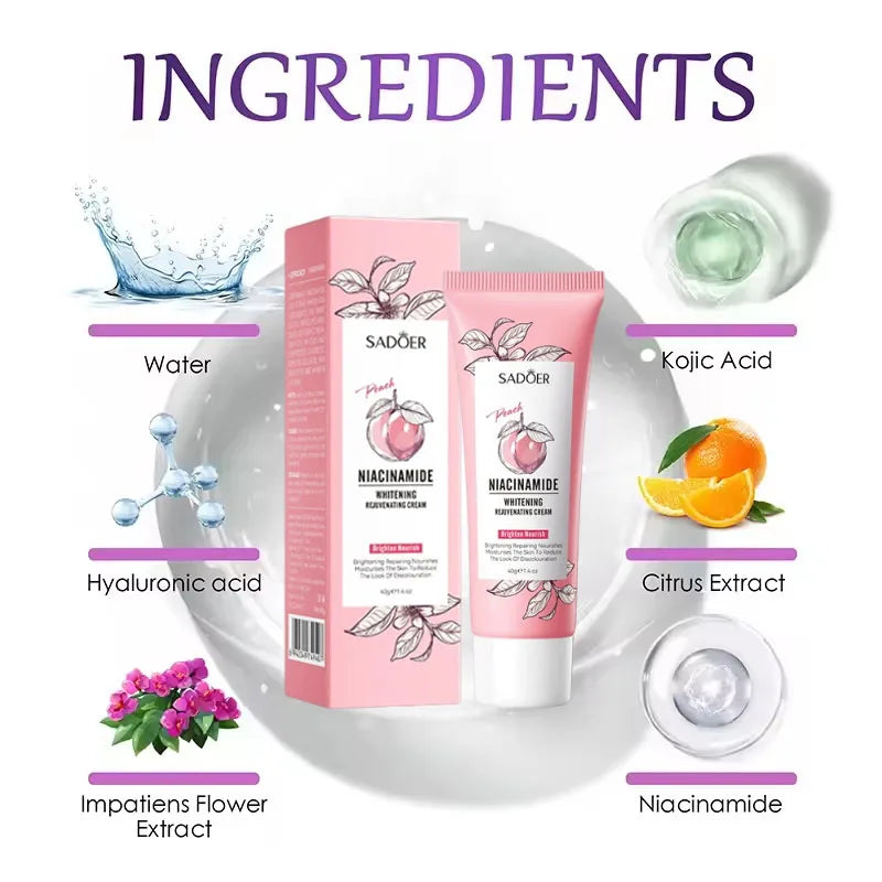 Nicotinamide Brightening Cream for Even Skin Tone and Radiance in Sensitive Areas