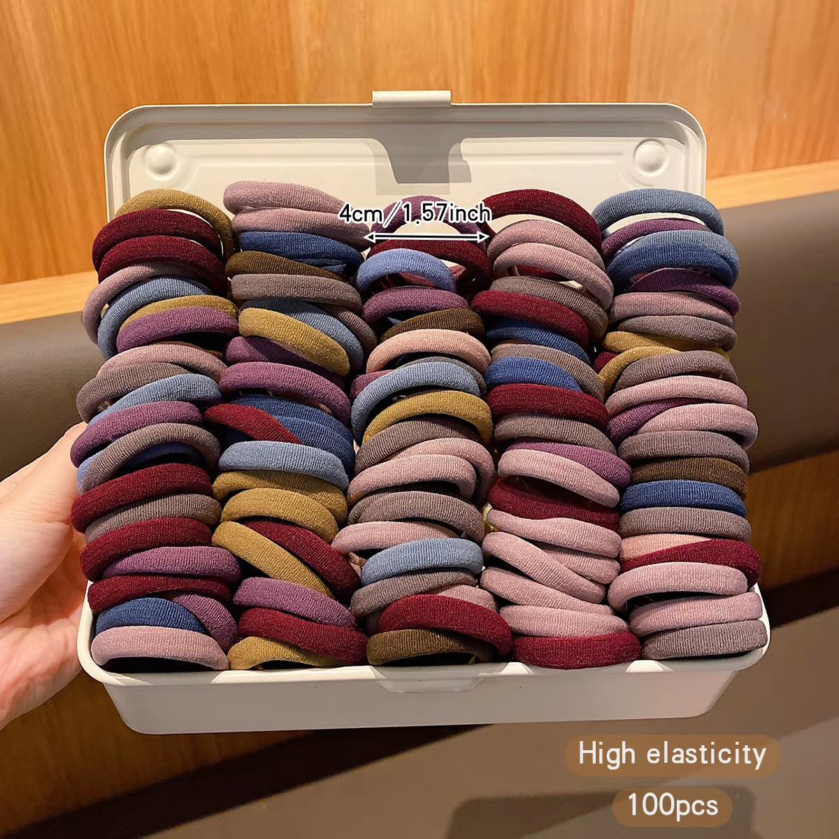 100 Seamless, High Elasticity, Durable Korean Style Hair Accessories with Elastic Bands Suitable for Daily Use