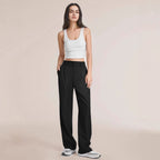 Women's High Waisted Wide Leg Trousers - Belted Pants with Real Back Pockets, Eight Styles, XS-5XL - Amora