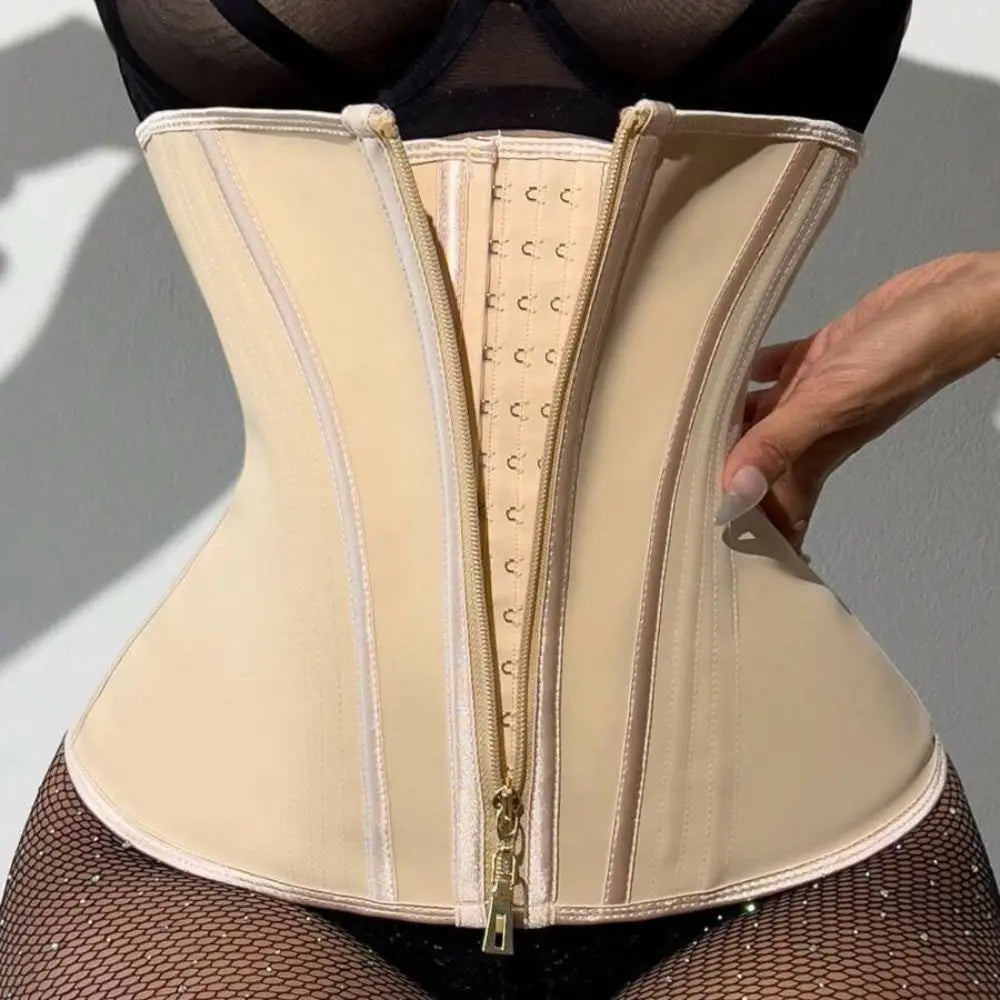 Waist Trainer Tummy Control Shapewear Tummy Control Belly Contracting Postpartum Body Shaper Zipper Buckle Seamless