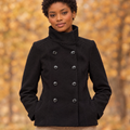 Women's Double-Breasted Cropped Jacket