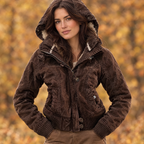 Women's Retro Hooded Fur Collar Jacket