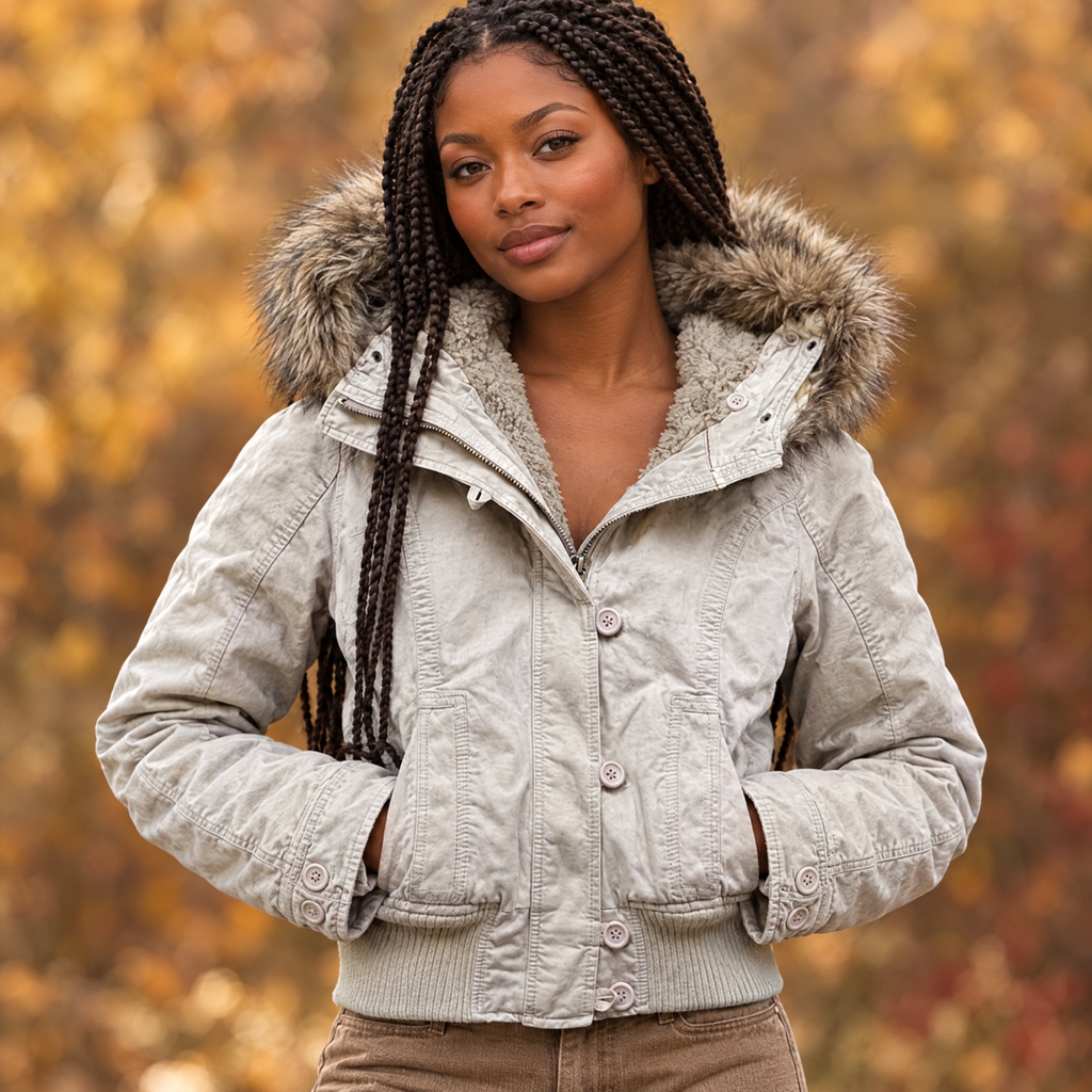 Women's Fleece-Lined Hooded Jacket