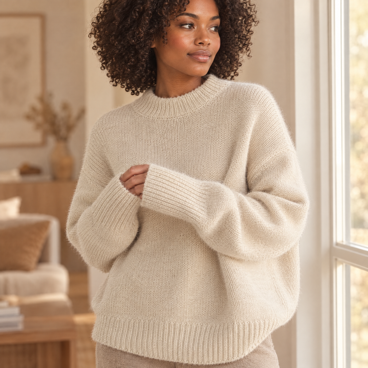 Women's Wool Blend Turtleneck Sweater