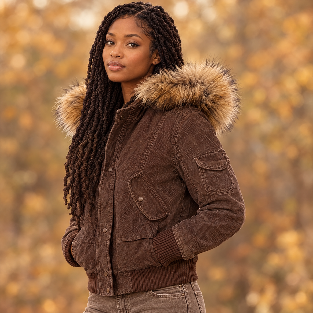 Women's Workwear Fur Collar Jacket