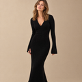 Women's Deep V Knit Dress
