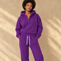 Half Zip Hoodie and Sweatpants Set