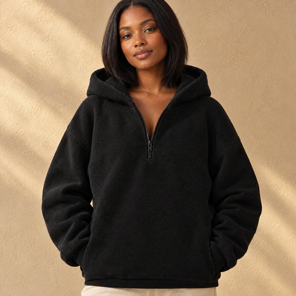 Zip-Up Fleece Hoodie