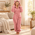 Women's Hooded Corduroy Jumpsuit