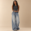 Women's Washed Flared Jeans