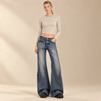 Women's Distressed Flared Jeans