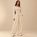 Women's Asymmetric Top and Trouser Set