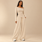 Women's Asymmetric Top and Trouser Set