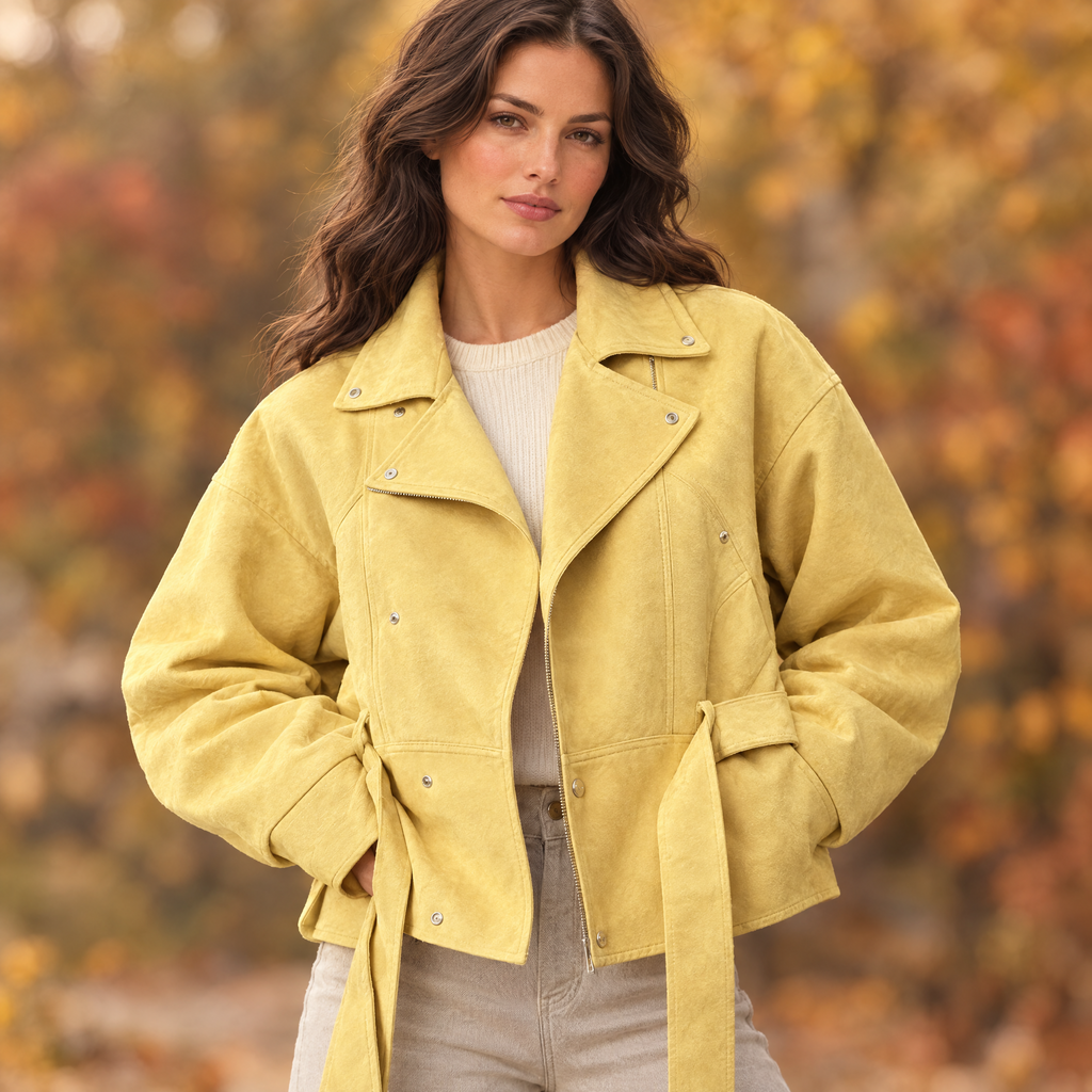 Women's Faux Suede Moto Jacket