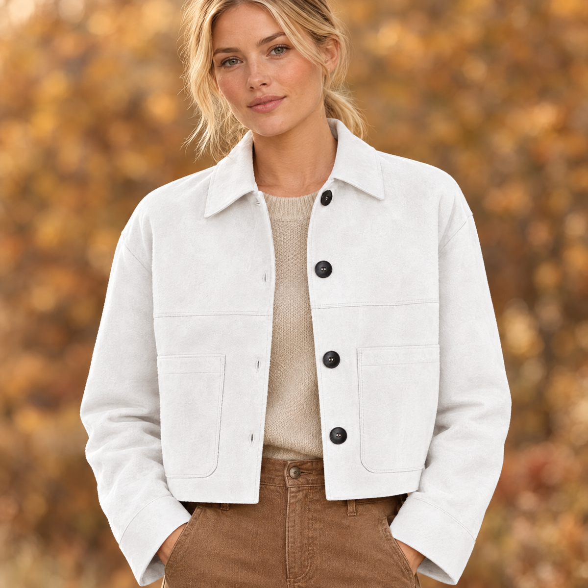 Women's Faux Suede Short Jacket