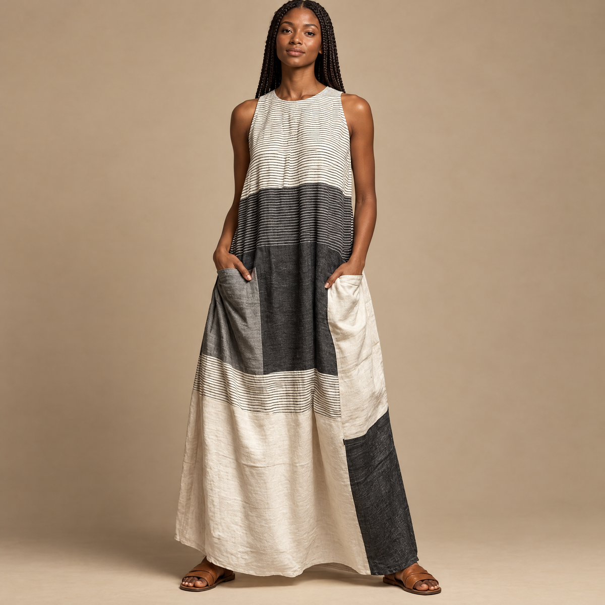 Women's Patchwork Maxi Dress