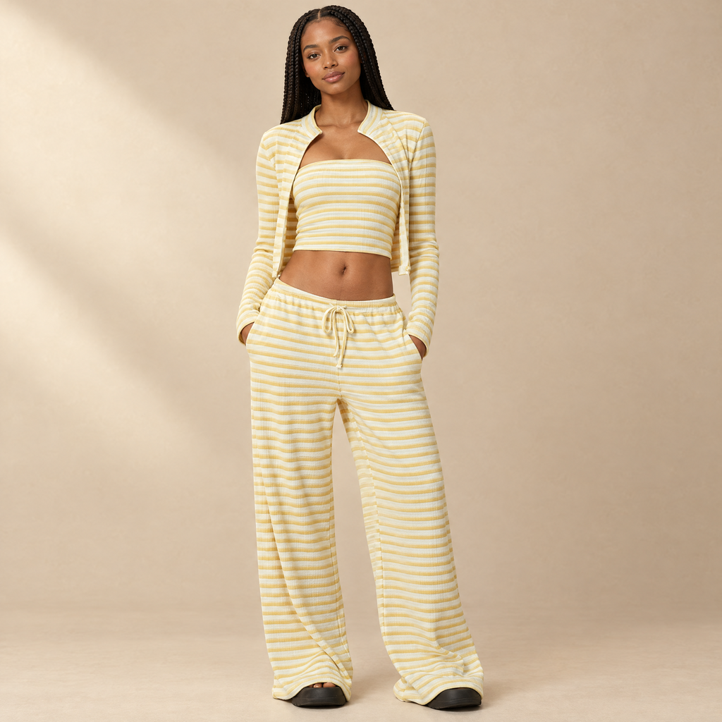 Women's Yoga Top and Trouser Set