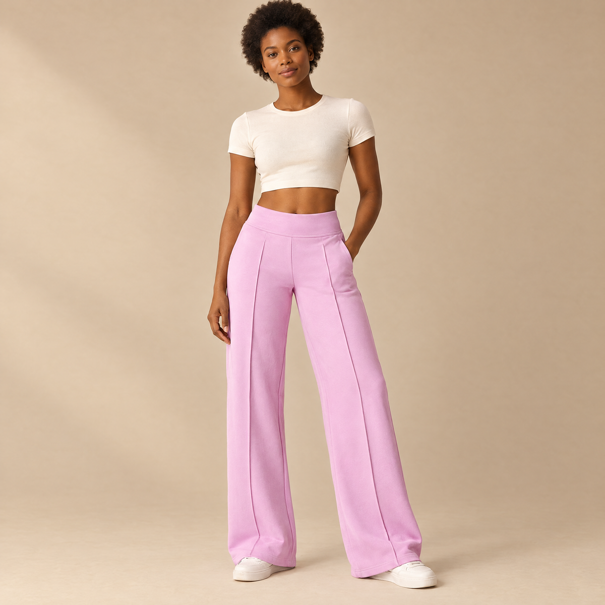 Women's Wide Leg Sports Trousers